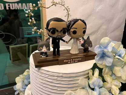 Boda, pareja con 2 mascotas