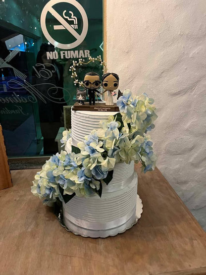 Boda, pareja con 2 mascotas