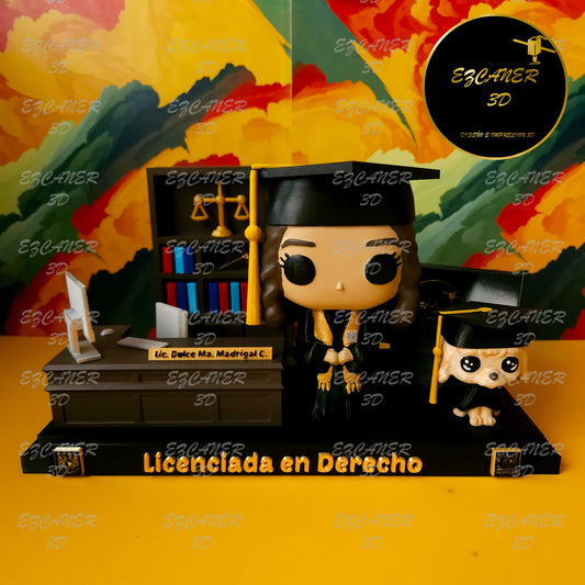 GRADUADO CON MASCOTA, OFICINA Y TARJETERO