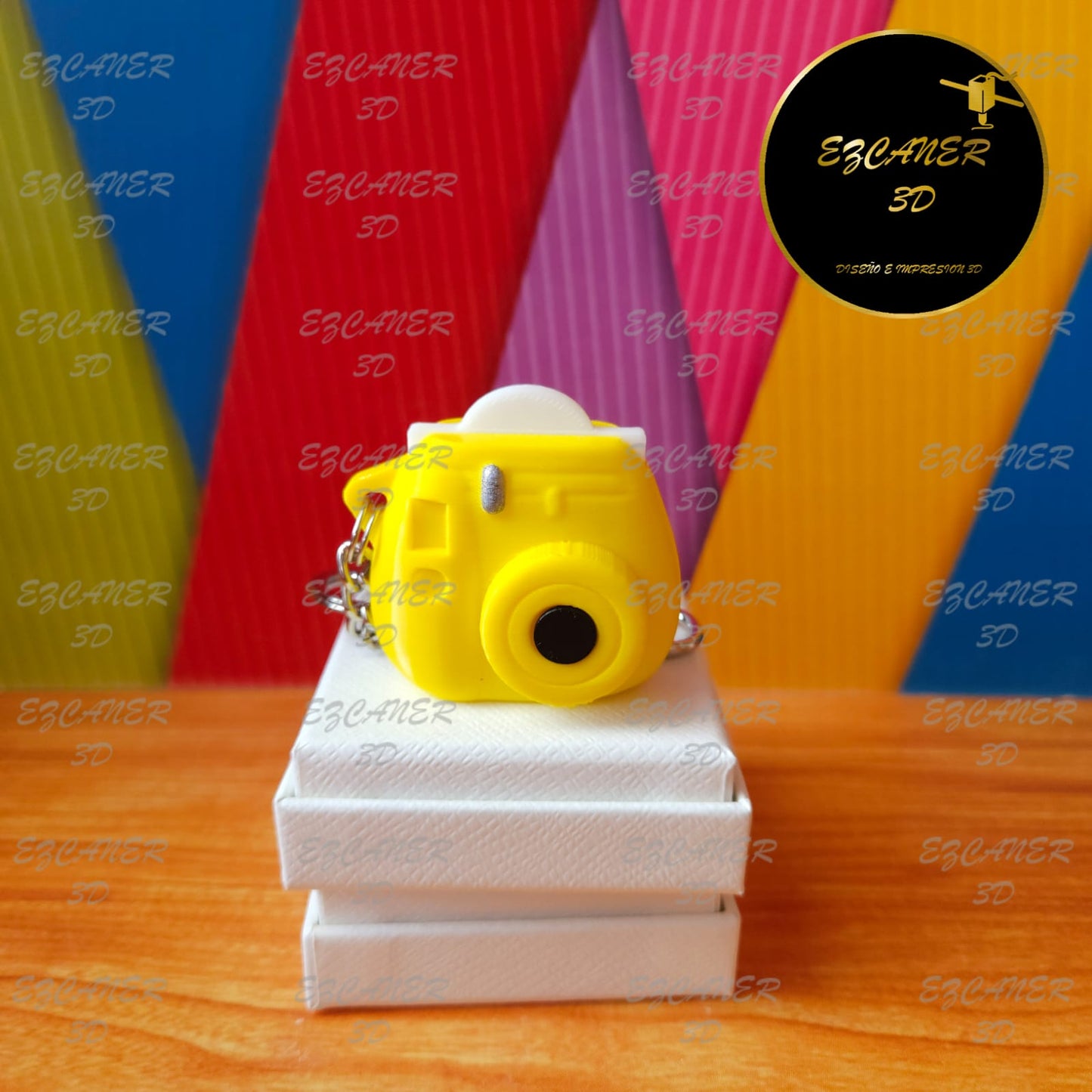 Llavero portafoto Amarillo Abeja
