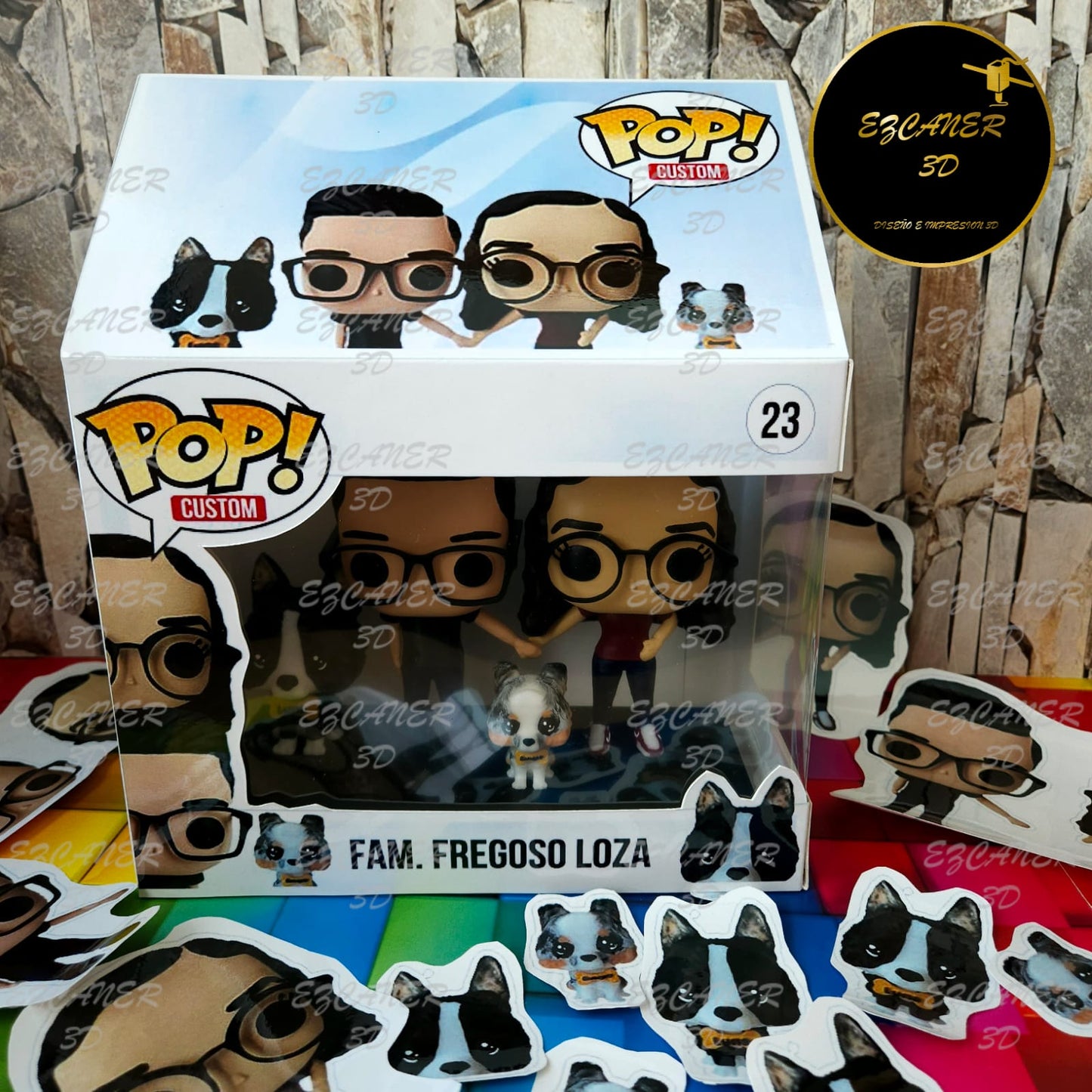 Pareja con 2 mascotas, sencillos / básicos