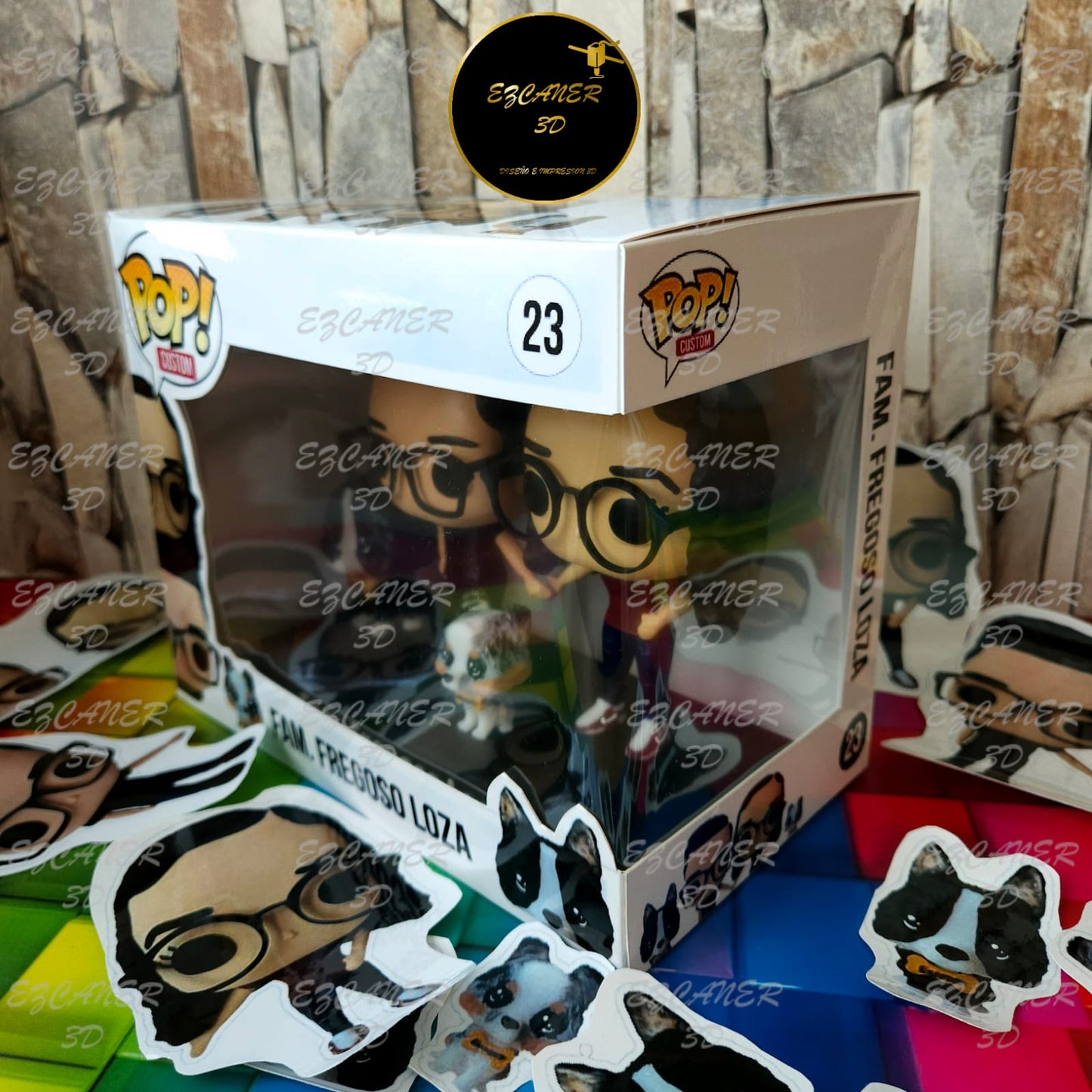 Pareja con 2 mascotas, sencillos / básicos